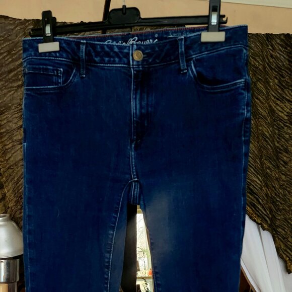 Indigo colour Eddie Bauer super comfy hi quality denim Sz 10 - Picture 1 of 9